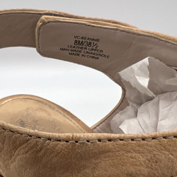 VINCE CAMUTO Women's 8M Keannie Tipsy Taupe Soft Tumbled Nubuck Strappy Sandals - Picture 2 of 9